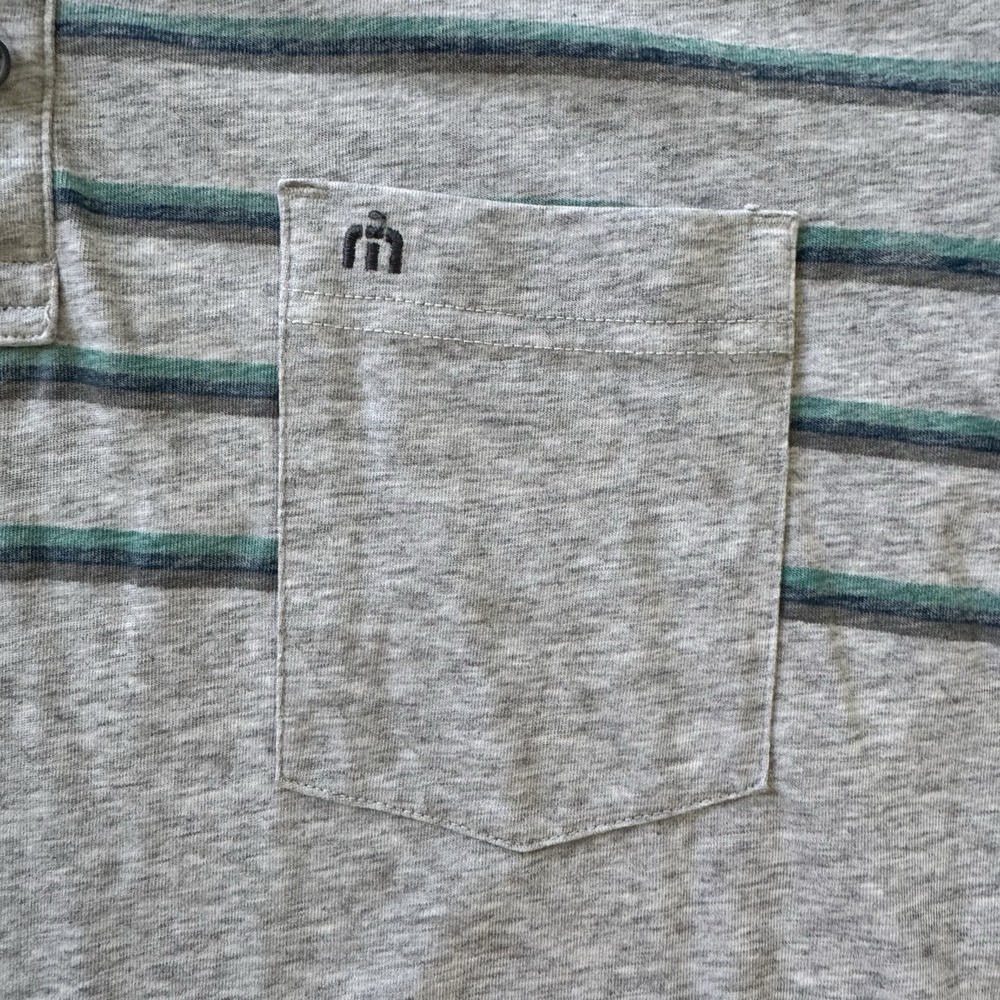 Travis Mathew 2XL Gray Cotton/Poly Blend Short Sleeve Men's Polo Shirt - Picture 3 of 7